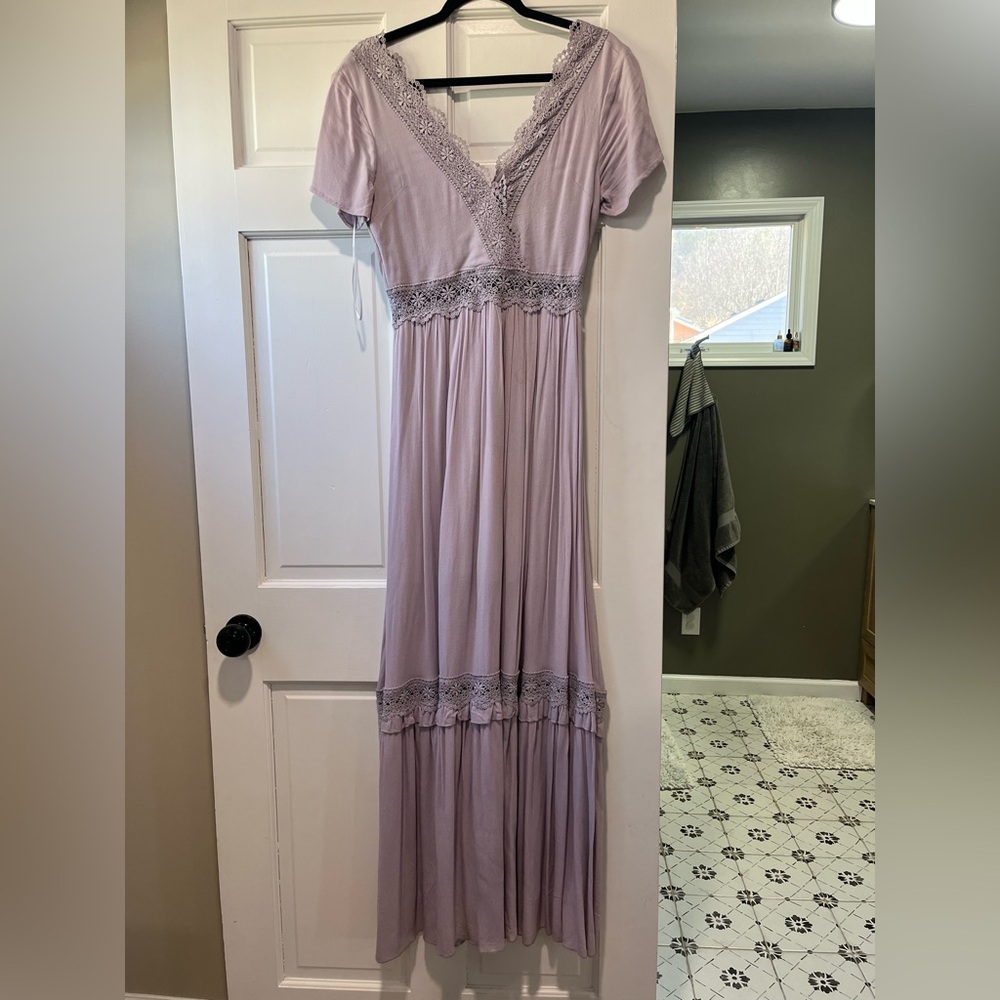 Altar'd State Lilac Dress with Lace Details